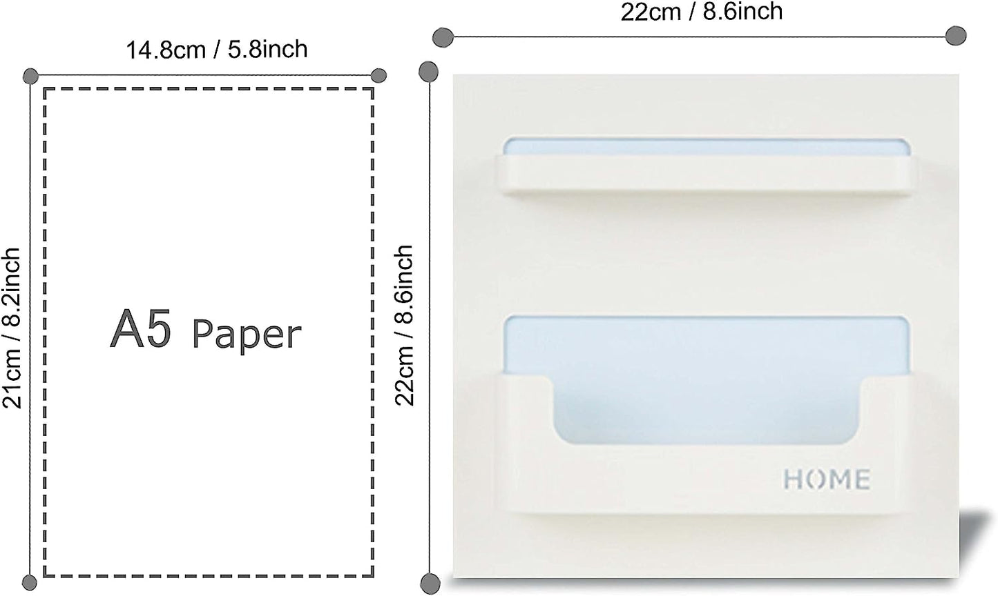 Bedside Shelf Accessories Organizer- Wall Mount Self Stick On,Ideal for Glasses,Remote,Earphone, Cell Phone Charger,Manicure Kit