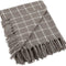 Transitional Checked Plaid Woven Throw, 50X60, Gray