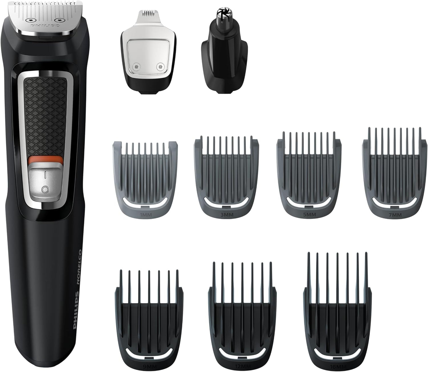 Multi Groomer All-In-One Trimmer Series 3000-13 Piece Mens Grooming Kit for Beard, Face, Nose, Ear Hair Trimmer and Hair Clipper - NO Blade Oil Needed, MG3740/40