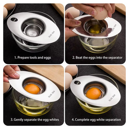 Stainless Steel Egg White Separator Tools Eggs Yolk Filter Gadgets Kitchen Accessories Separating Funnel Spoon Egg Divider Tool