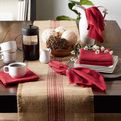 Variegated Tabletop Collection, Napkin Set, 20X20, Tango Red, 6 Piece